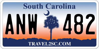 SC license plate ANW482