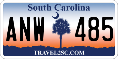 SC license plate ANW485
