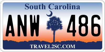 SC license plate ANW486