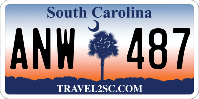 SC license plate ANW487