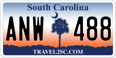 SC license plate ANW488