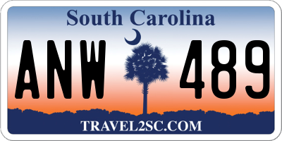 SC license plate ANW489
