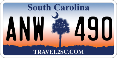 SC license plate ANW490