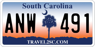 SC license plate ANW491