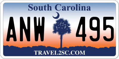 SC license plate ANW495