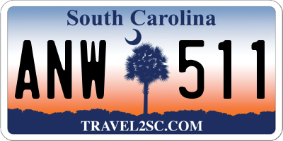 SC license plate ANW511
