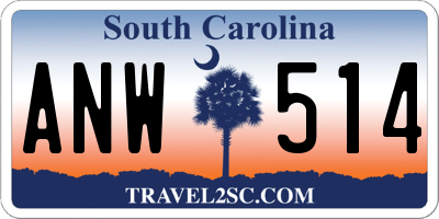 SC license plate ANW514