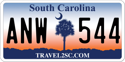 SC license plate ANW544