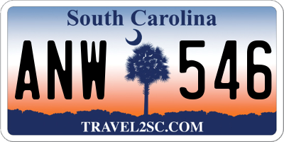 SC license plate ANW546