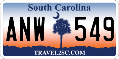 SC license plate ANW549