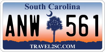 SC license plate ANW561