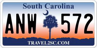 SC license plate ANW572