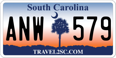 SC license plate ANW579