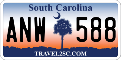 SC license plate ANW588