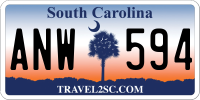 SC license plate ANW594