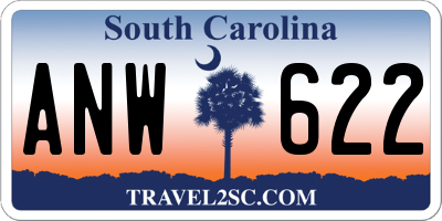 SC license plate ANW622