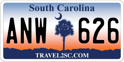 SC license plate ANW626