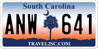 SC license plate ANW641