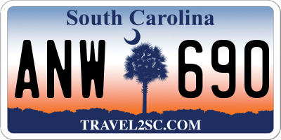SC license plate ANW690