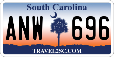 SC license plate ANW696