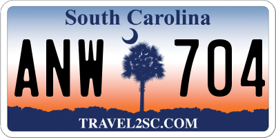 SC license plate ANW704