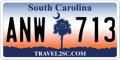 SC license plate ANW713