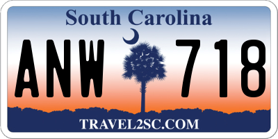 SC license plate ANW718