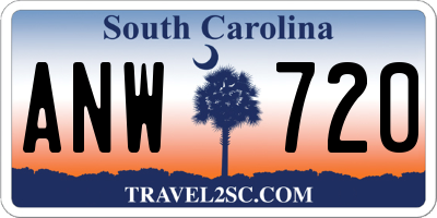 SC license plate ANW720