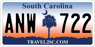 SC license plate ANW722