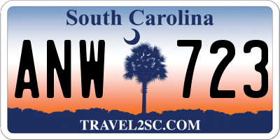 SC license plate ANW723