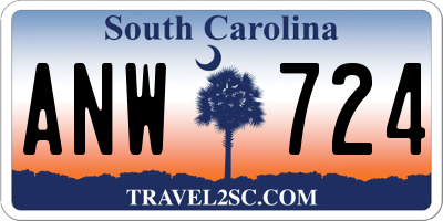 SC license plate ANW724