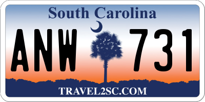 SC license plate ANW731