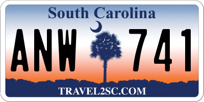 SC license plate ANW741