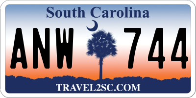 SC license plate ANW744