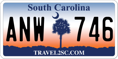 SC license plate ANW746