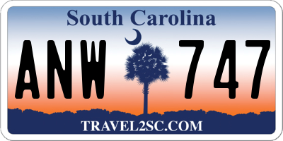 SC license plate ANW747