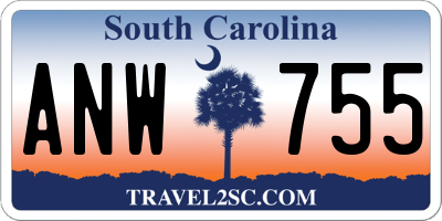 SC license plate ANW755