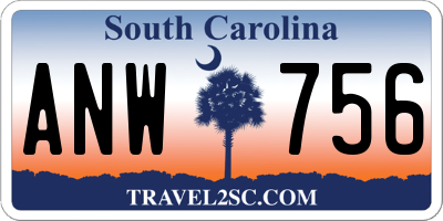 SC license plate ANW756