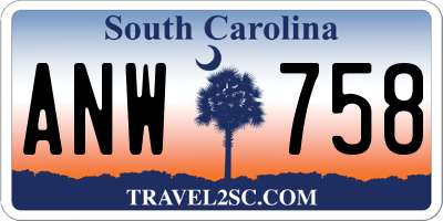 SC license plate ANW758
