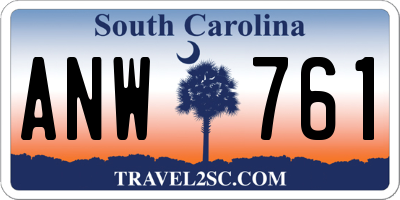 SC license plate ANW761