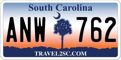 SC license plate ANW762