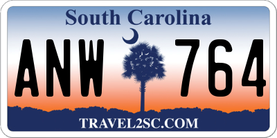SC license plate ANW764