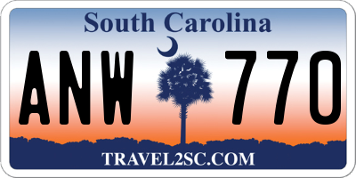 SC license plate ANW770