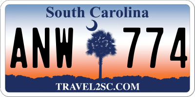 SC license plate ANW774