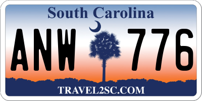 SC license plate ANW776