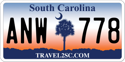SC license plate ANW778