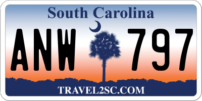 SC license plate ANW797