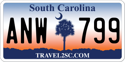 SC license plate ANW799