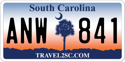 SC license plate ANW841
