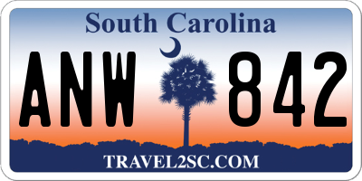 SC license plate ANW842